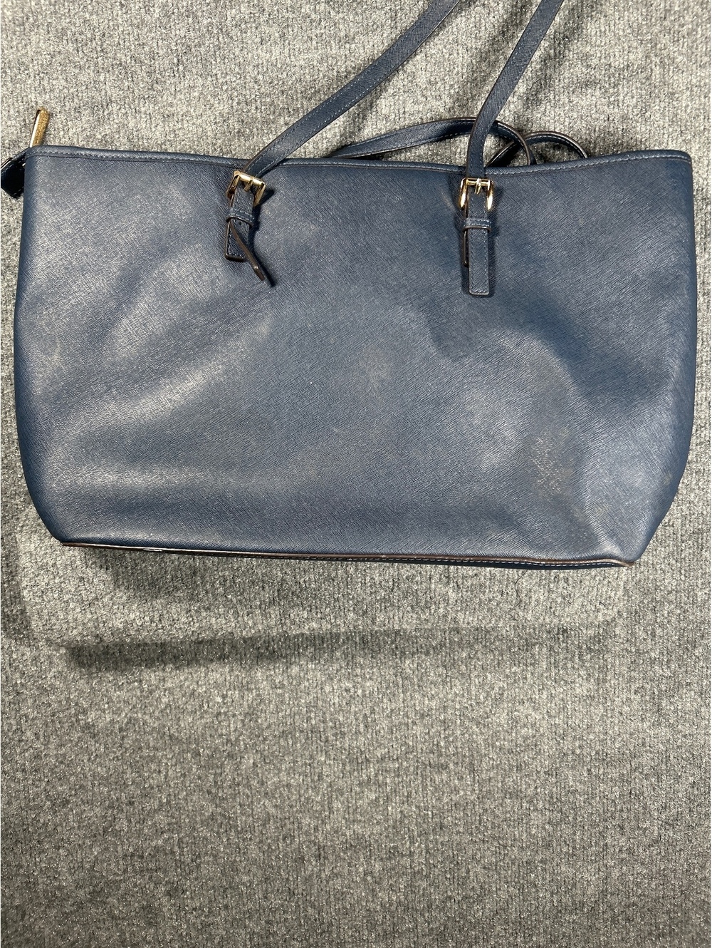 Michael Kors Navy Blue Saffiano Leather Tote Bag - Picture 7 of 7